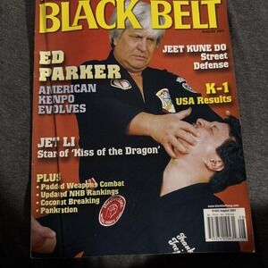 Black Belt Magazine August, 2001 Jet Li Jeet June Do Bjj MMA Sparring UFC Vtg